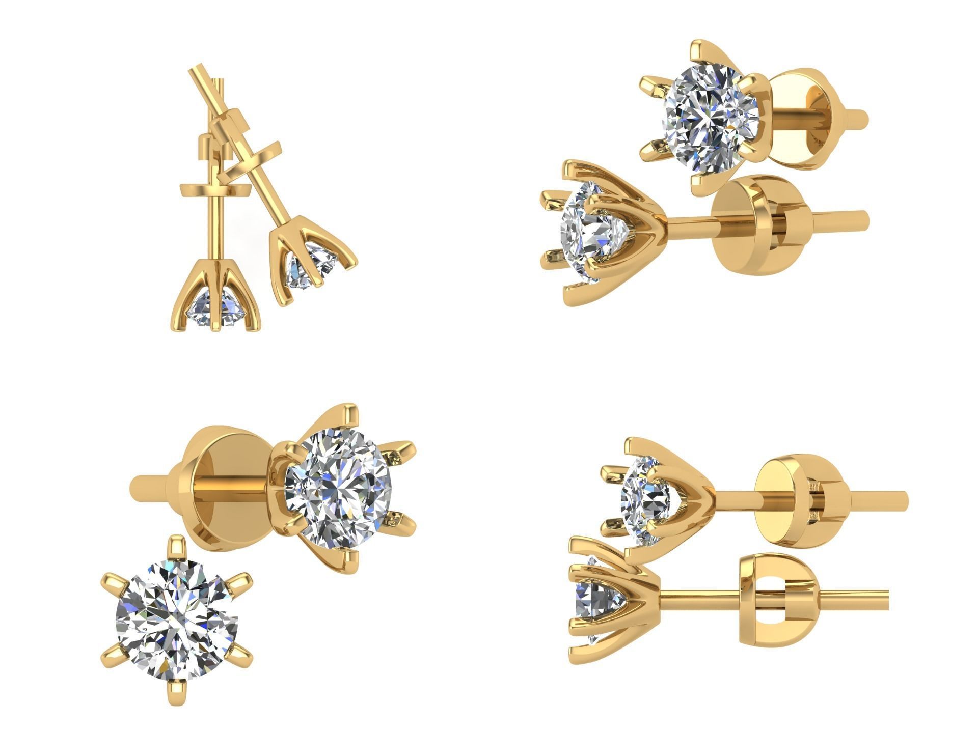 Earrings kt16 3D print model_3