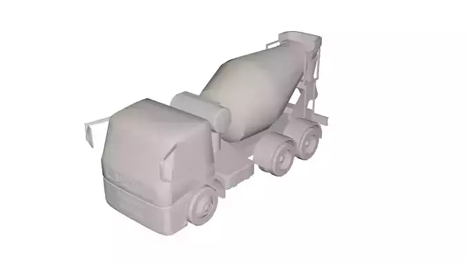 Concrete mixer 3D model