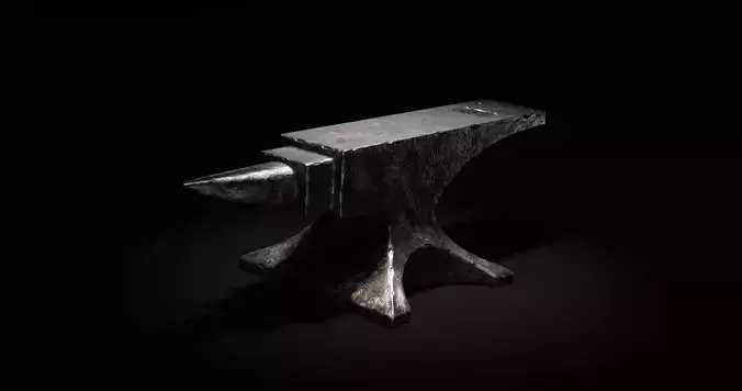 Realistic Anvil Low-poly 3D model