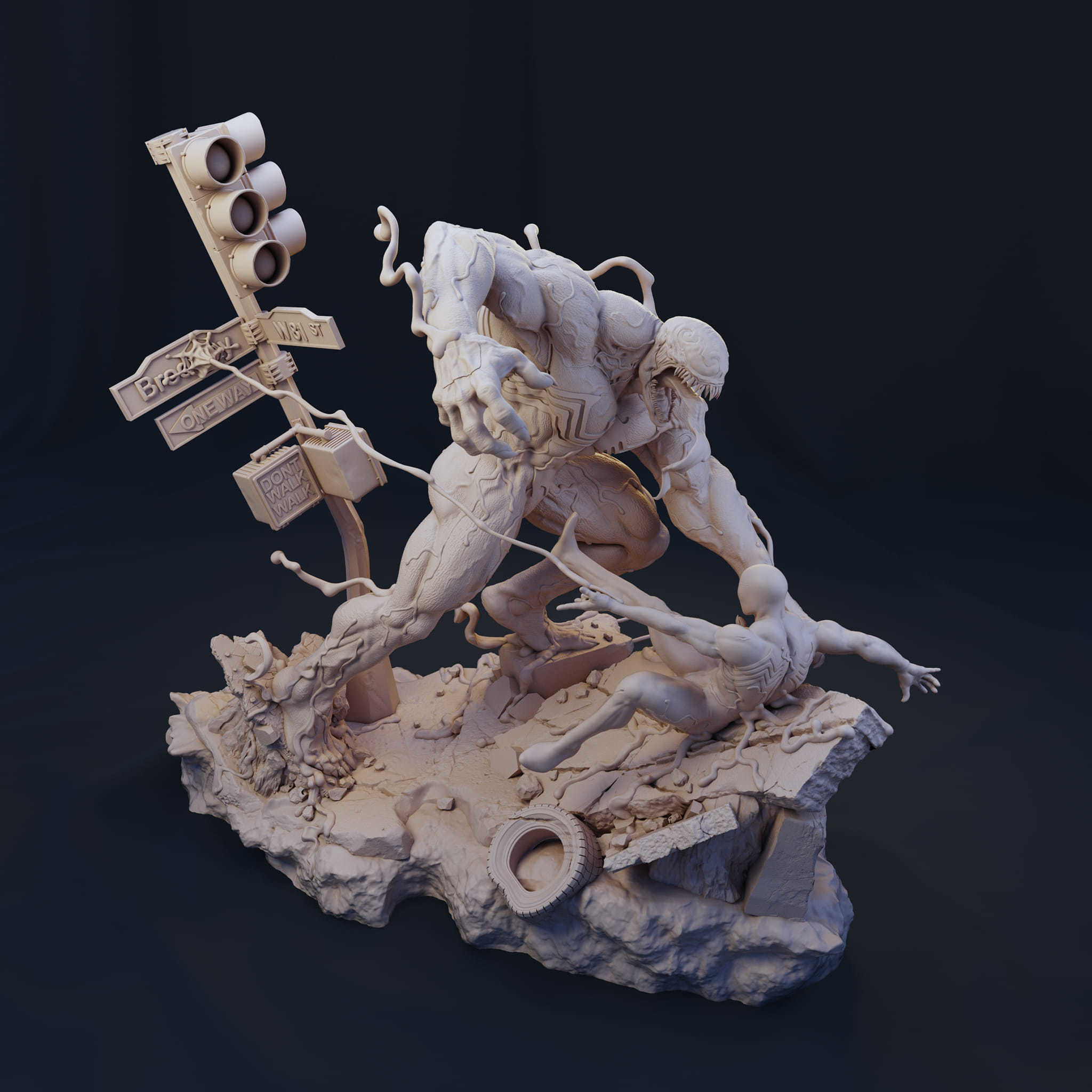 Venom vs Spiderman BlackSuite 3D print model_4