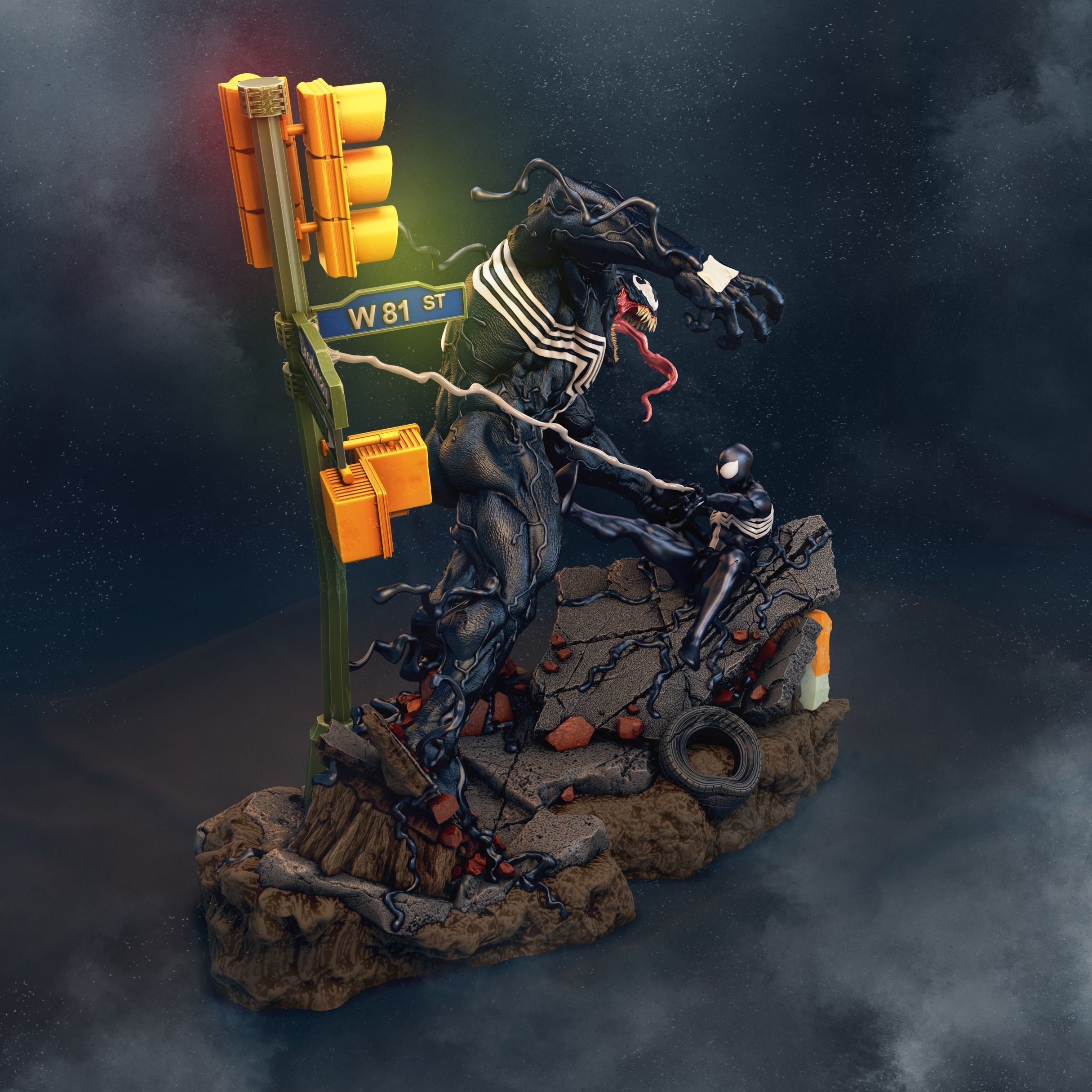 Venom vs Spiderman BlackSuite 3D print model_2