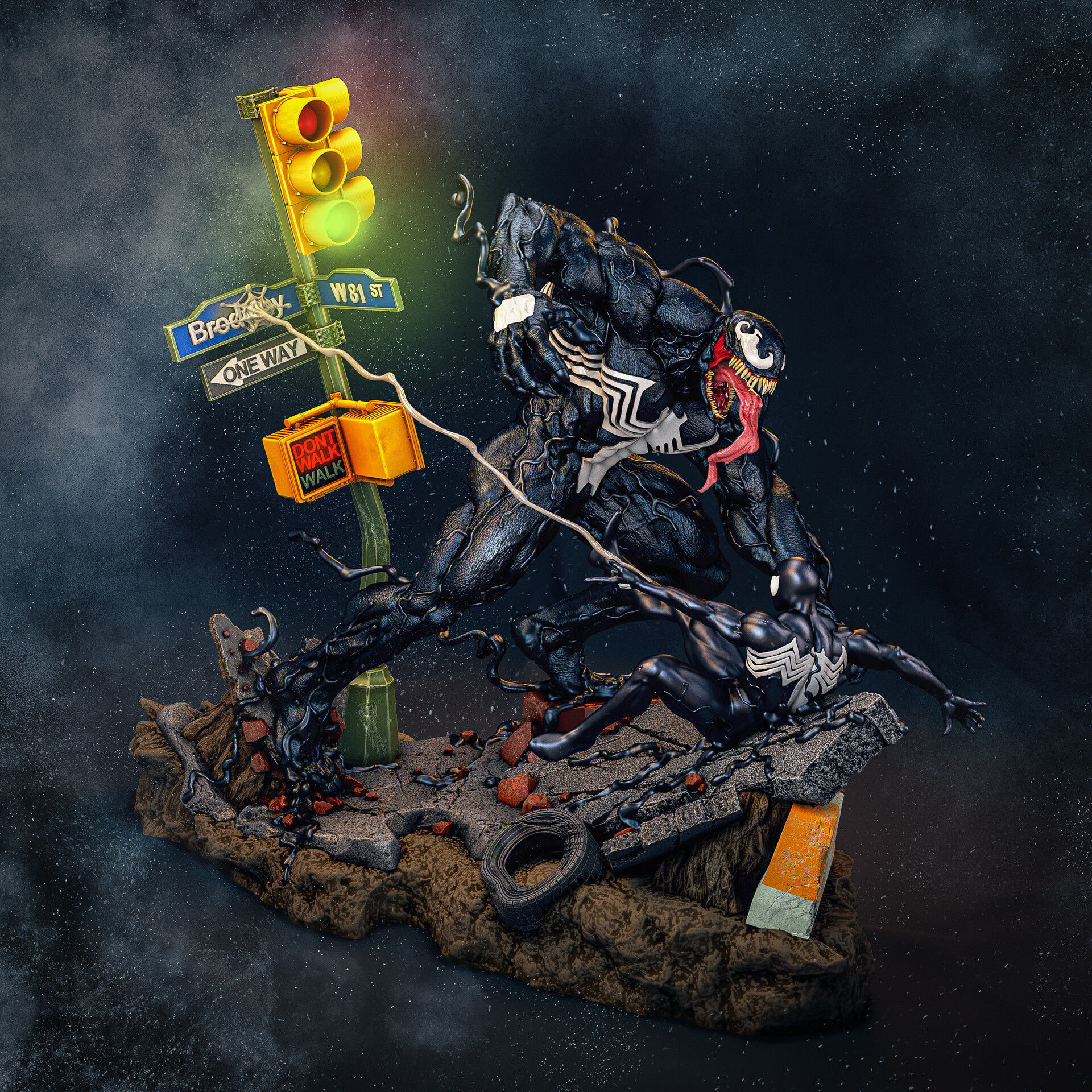 Venom vs Spiderman BlackSuite 3D print model_3