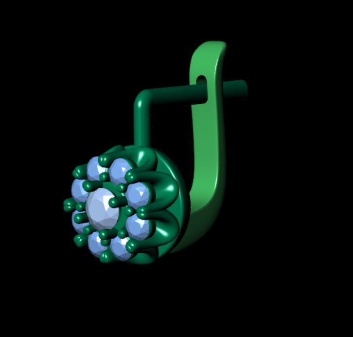 Earrings kt25 3D print model_8