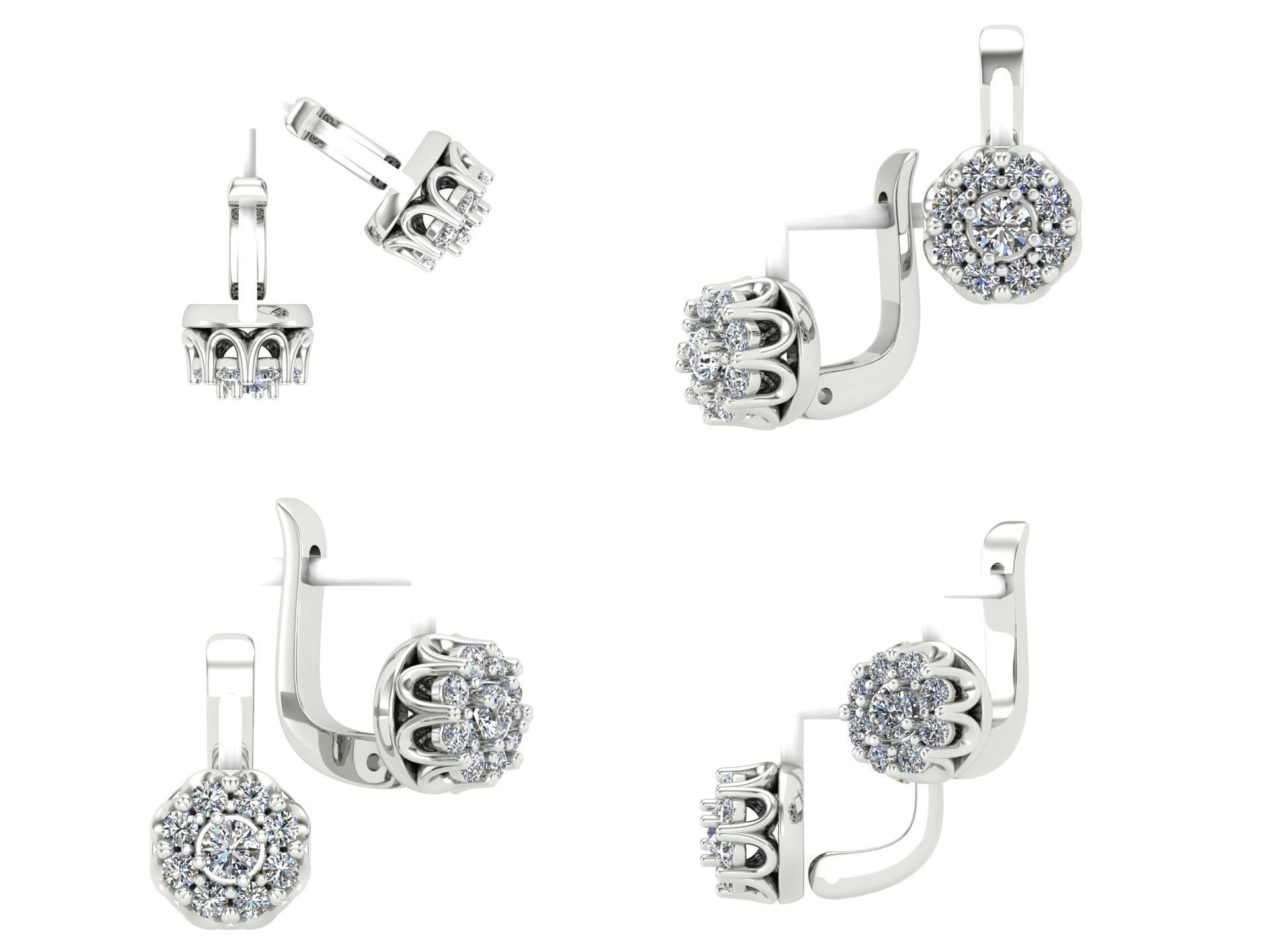 Earrings kt25 3D print model_3