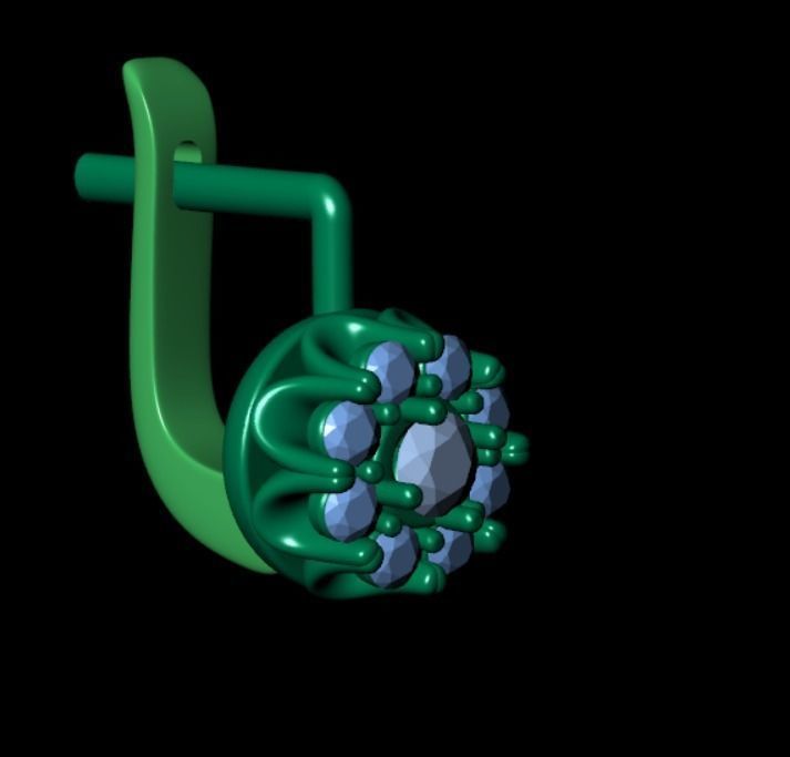 Earrings kt25 3D print model_10