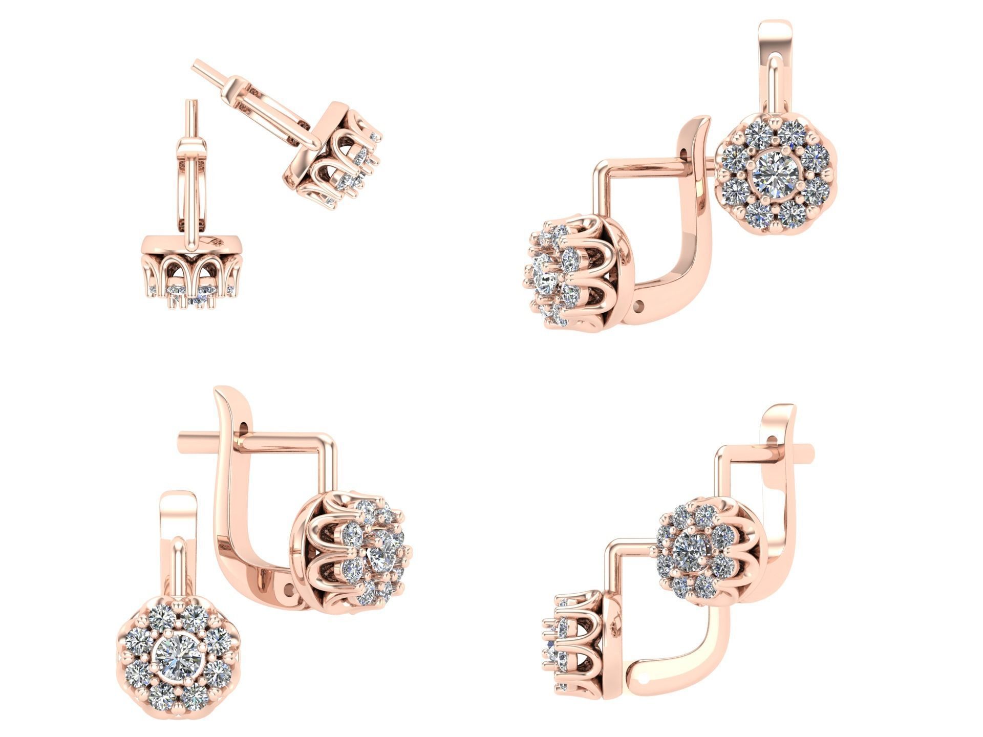 Earrings kt25 3D print model_4