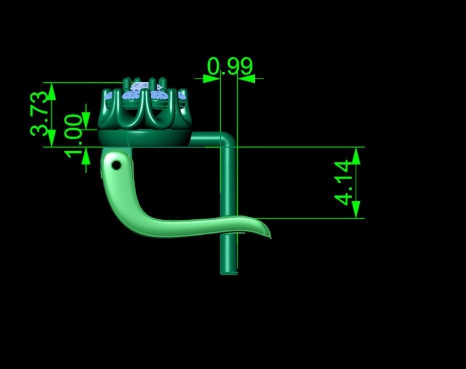 Earrings kt25 3D print model_6