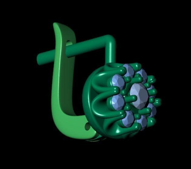 Earrings kt25 3D print model_13