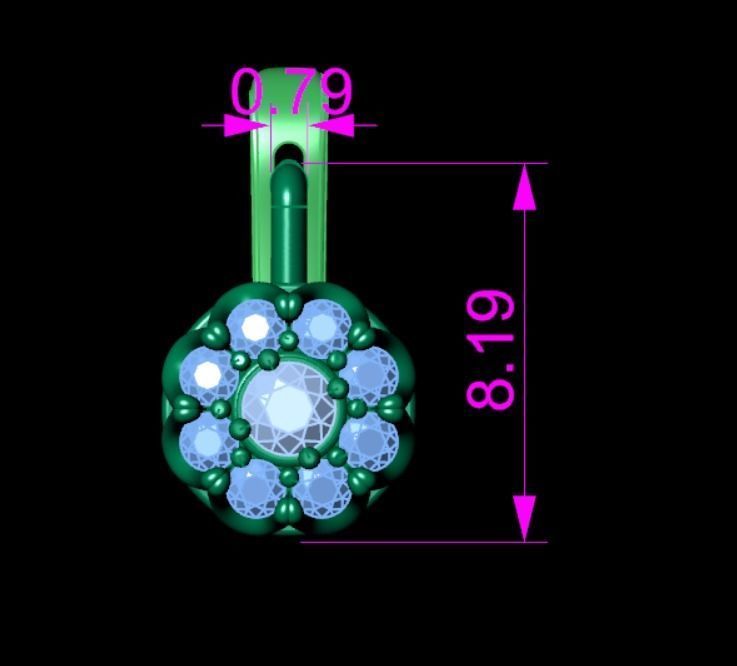 Earrings kt25 3D print model_7