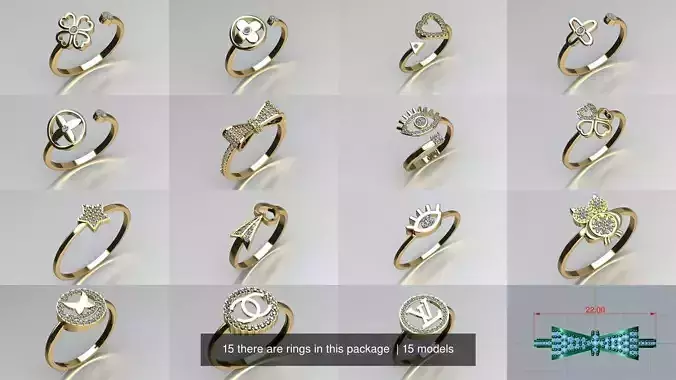 15 there are rings in this package 