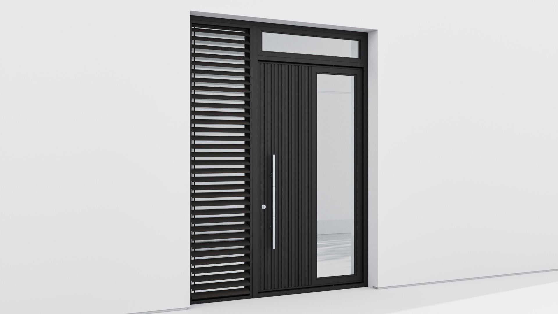 Aluminium door 185 3D model_3