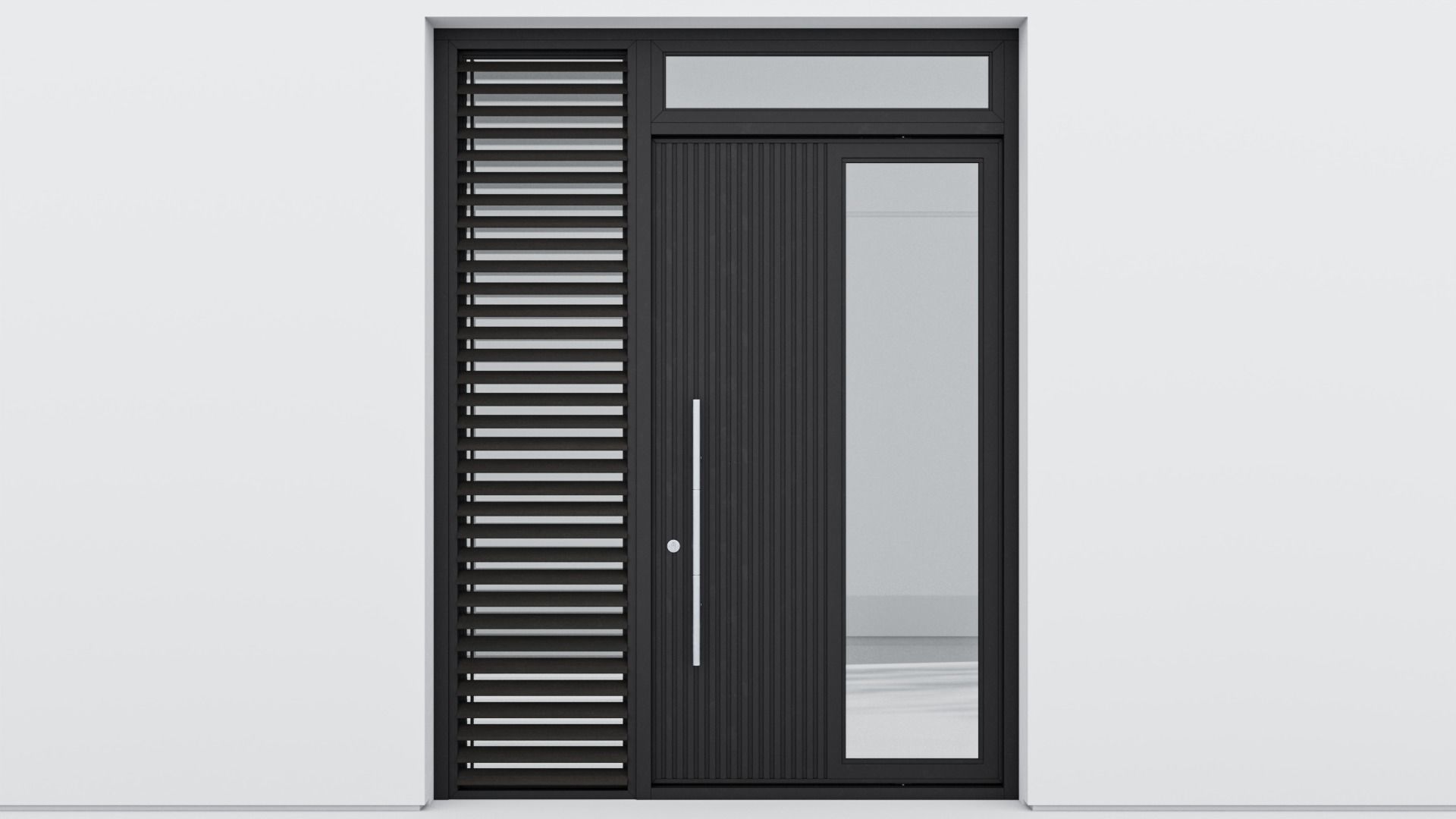 Aluminium door 185 3D model_1