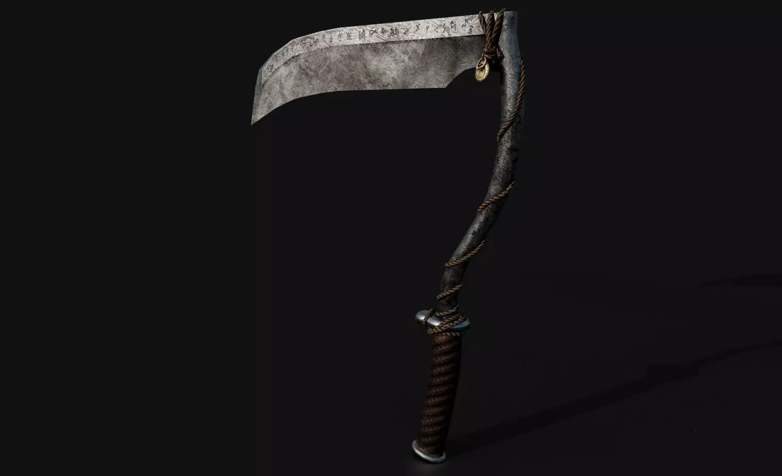 Witchs Hand Scythe Low-poly 3D model_0