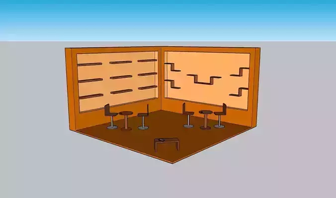 Simple Exhibition Stand Example 3D print model