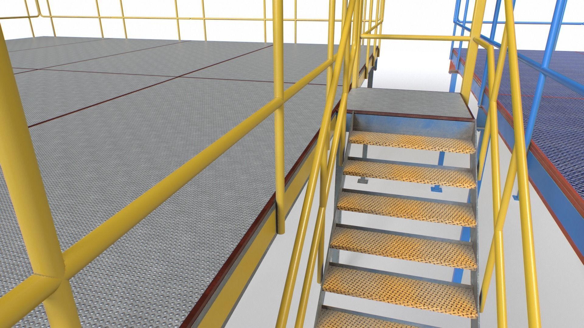 Industrial Platform Modular Low-poly 3D model_12
