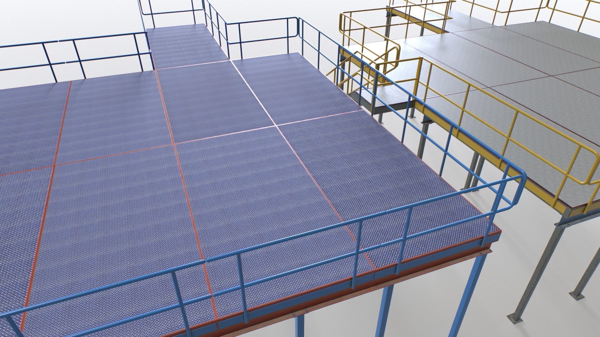 Industrial Platform Modular Low-poly 3D model_13