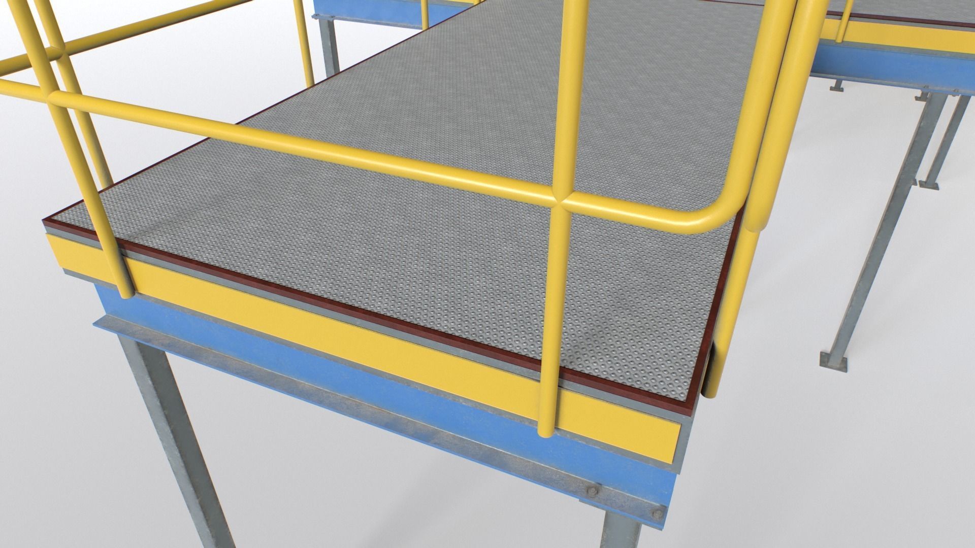Industrial Platform Modular Low-poly 3D model_8