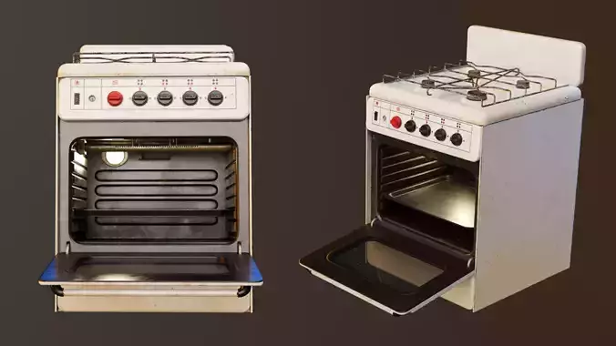 Gas Stove - PBR Game Ready