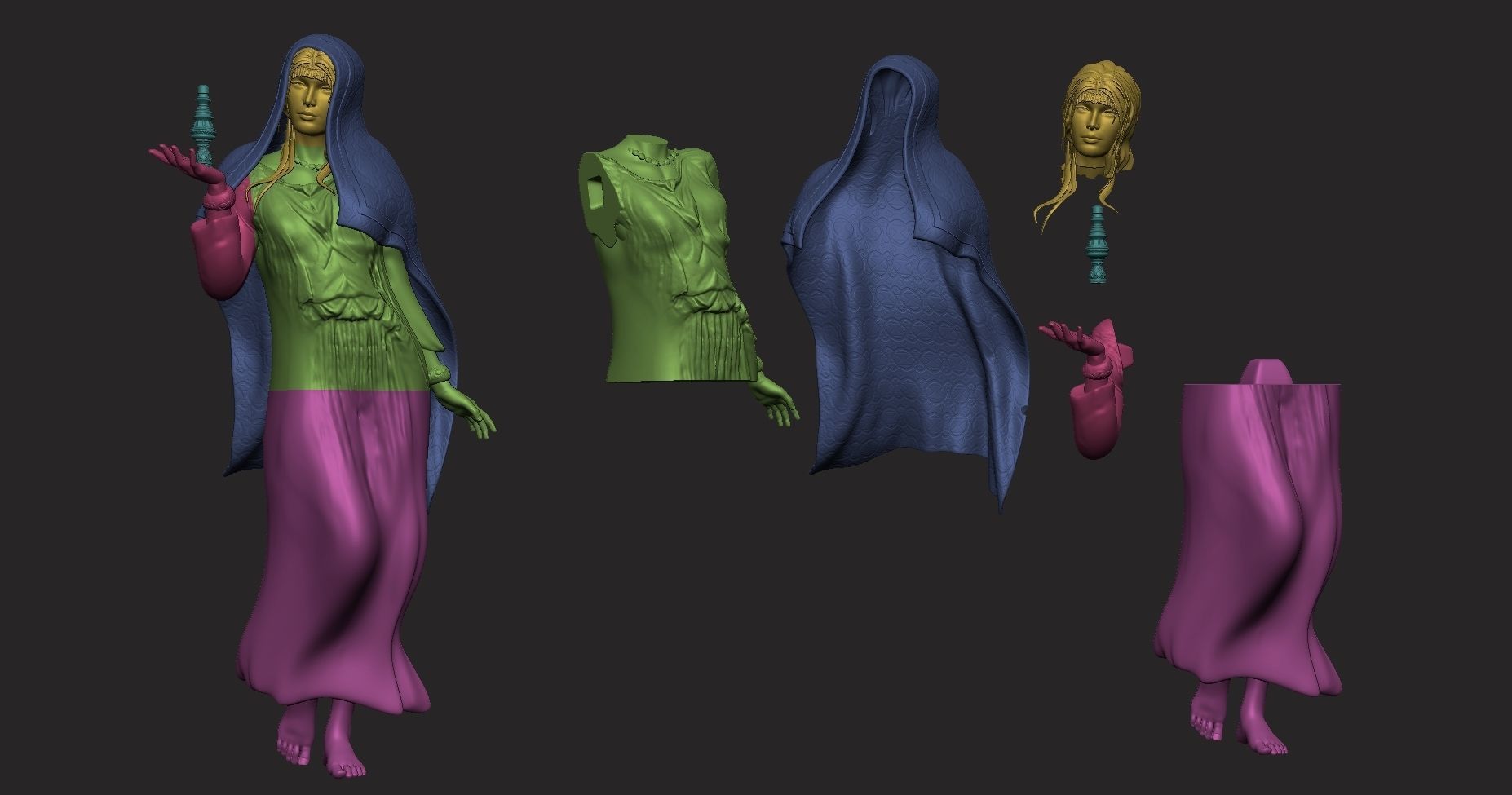 sarracen queen 3D print model_4