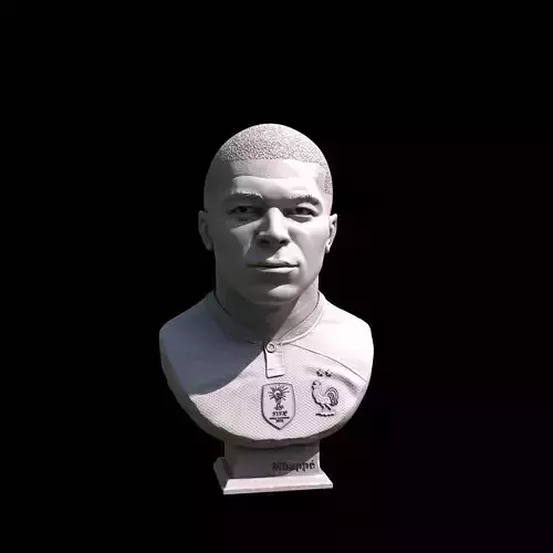 Kylian Mbappe 3D Bust for printing 3D print model