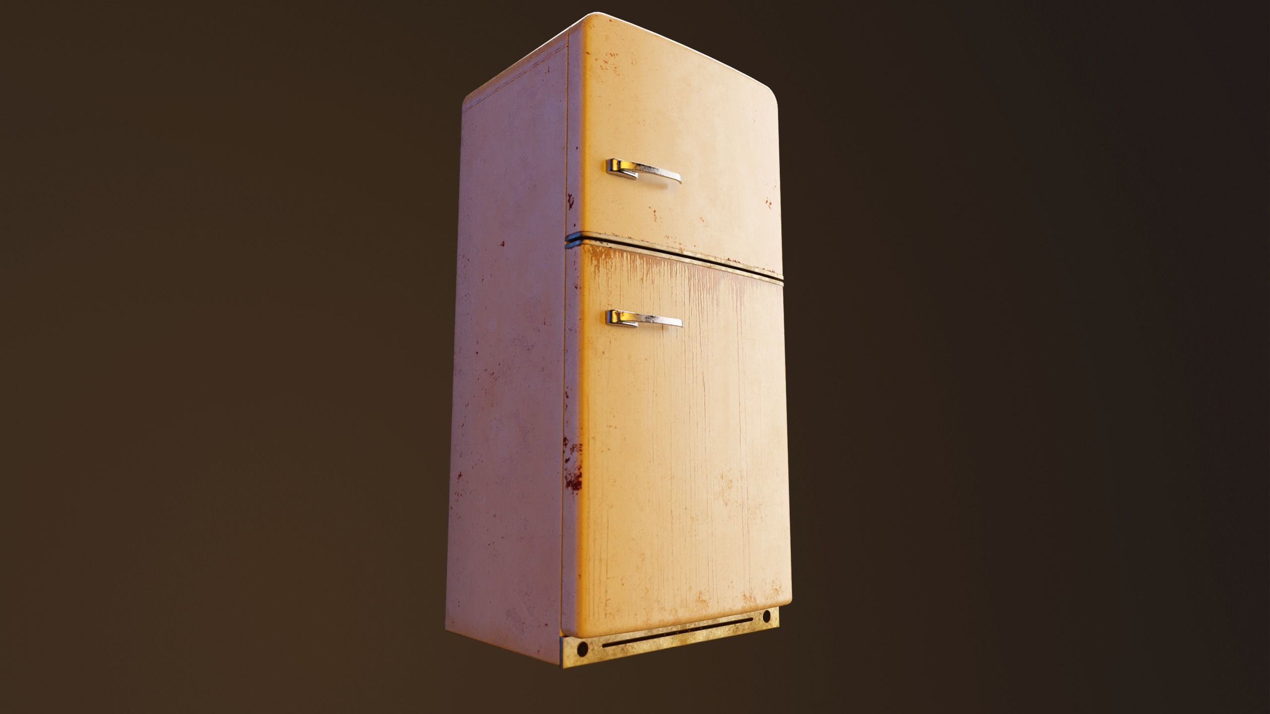 Rusty fridge - PBR Game Ready Low-poly 3D model_3
