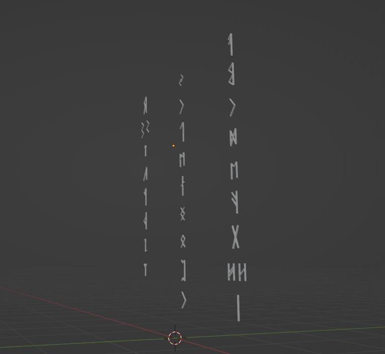 Runes letters of viking alphabet Low-poly 3D model_4