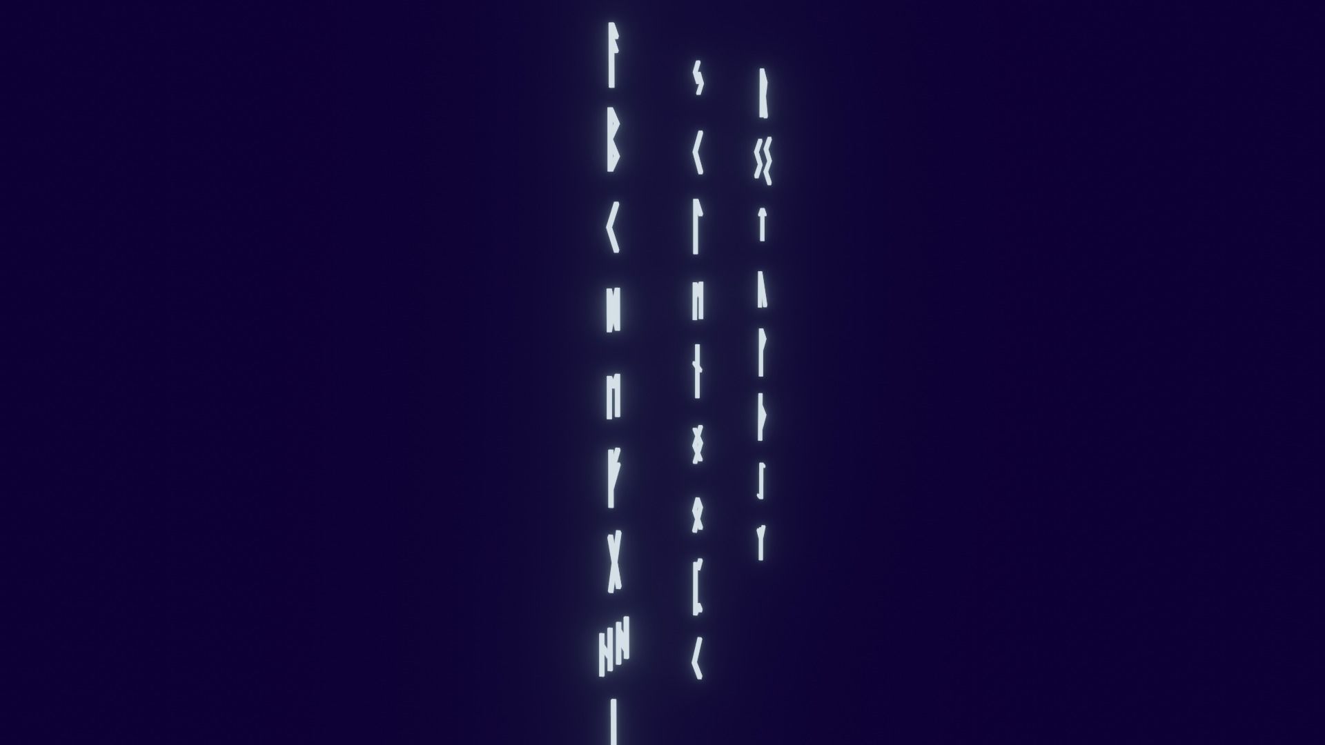 Runes letters of viking alphabet Low-poly 3D model_1