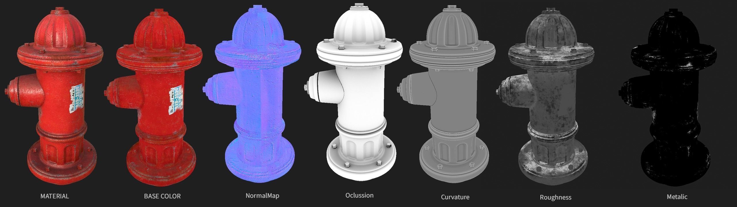 Hydrant Game Ready Low-poly 3D model_4