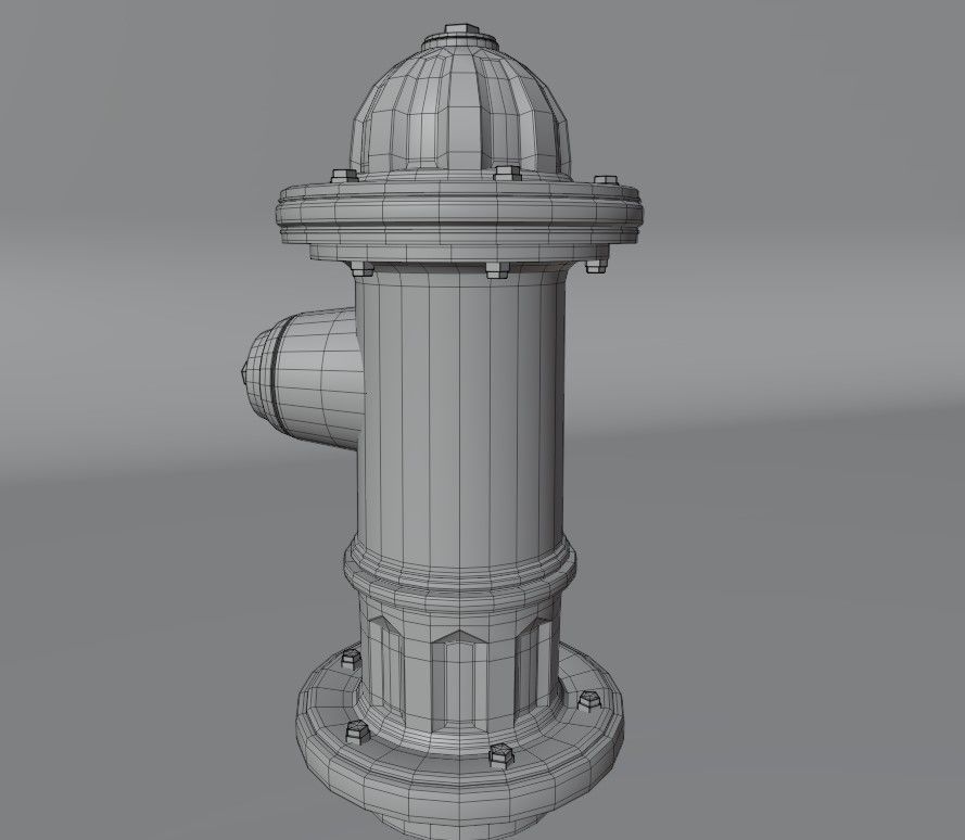 Hydrant Game Ready Low-poly 3D model_3