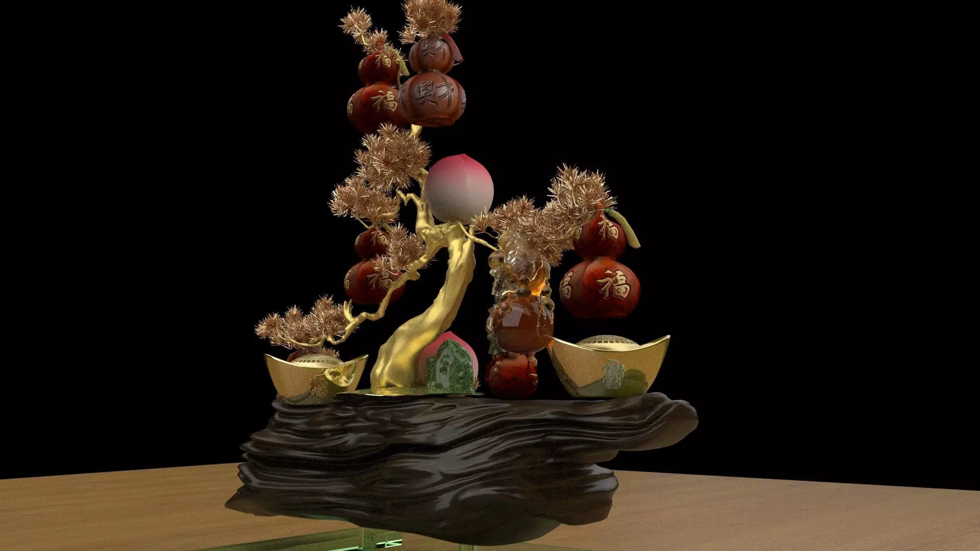 chinese gourd tree 3D model