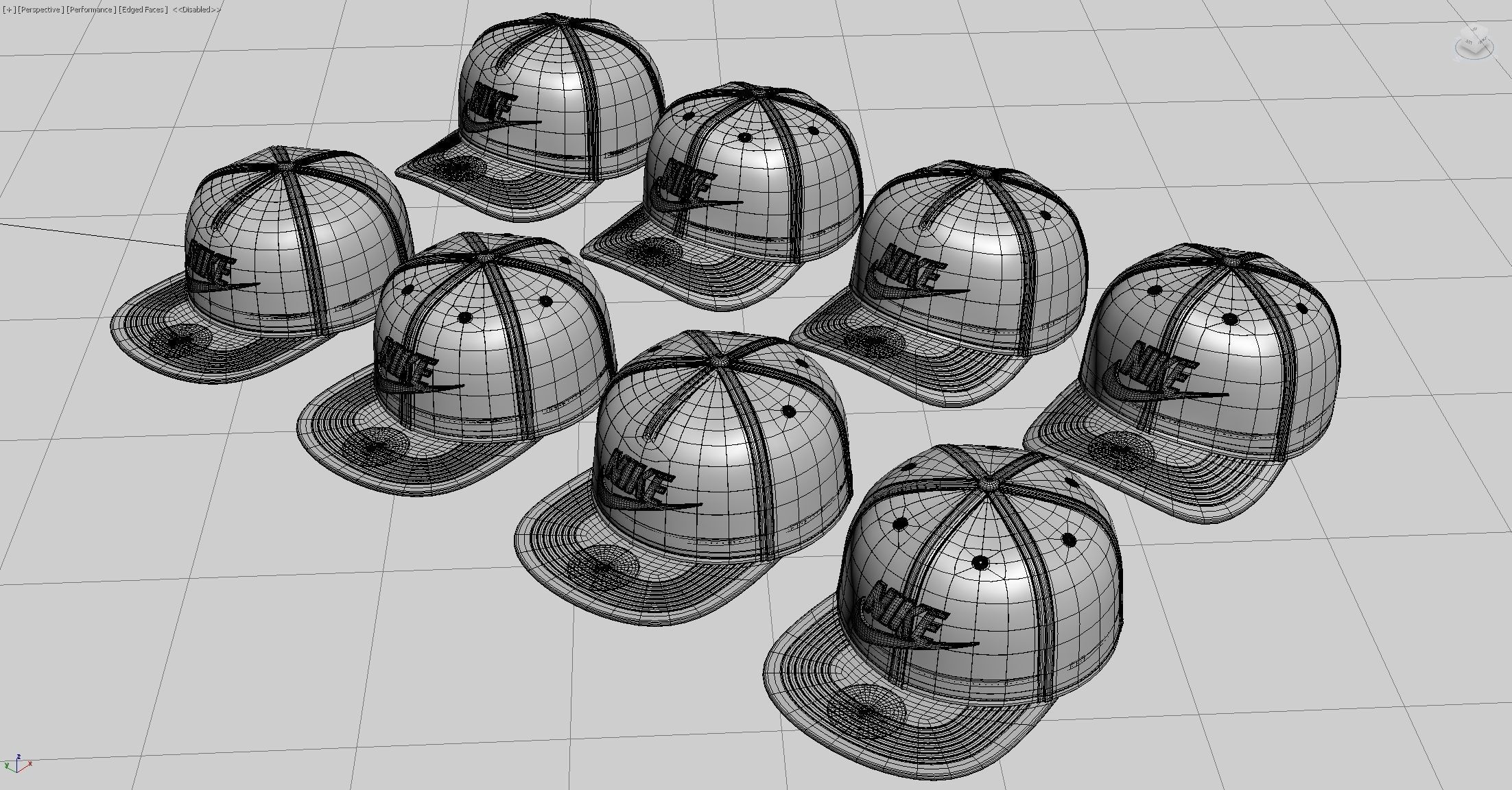 Baseball hat 3D model_19