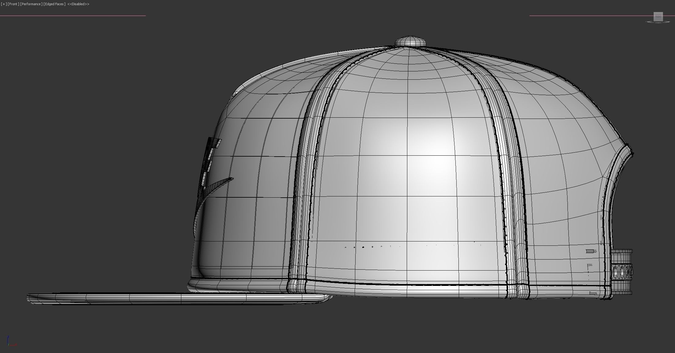 Baseball hat 3D model_13