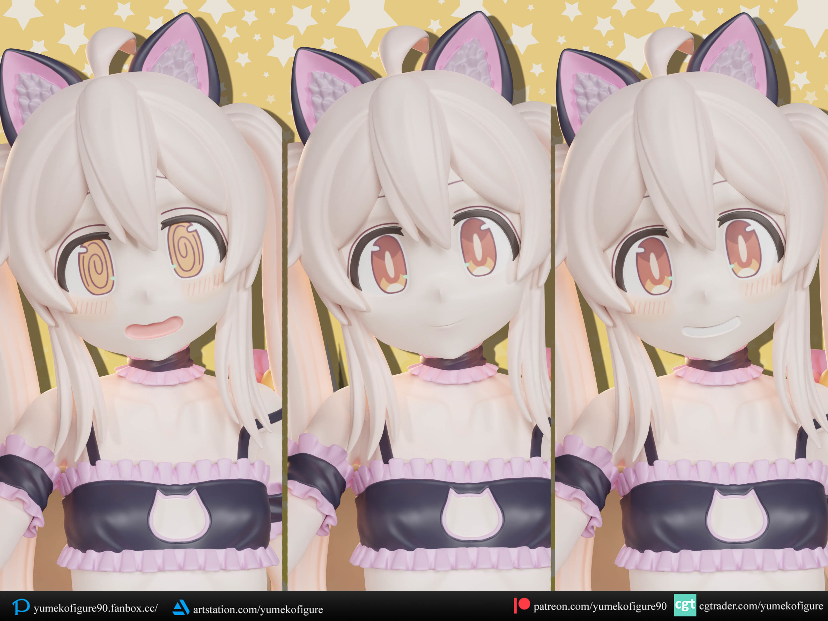 Mahiro oyama cat ver figure 3d 3D print model_2