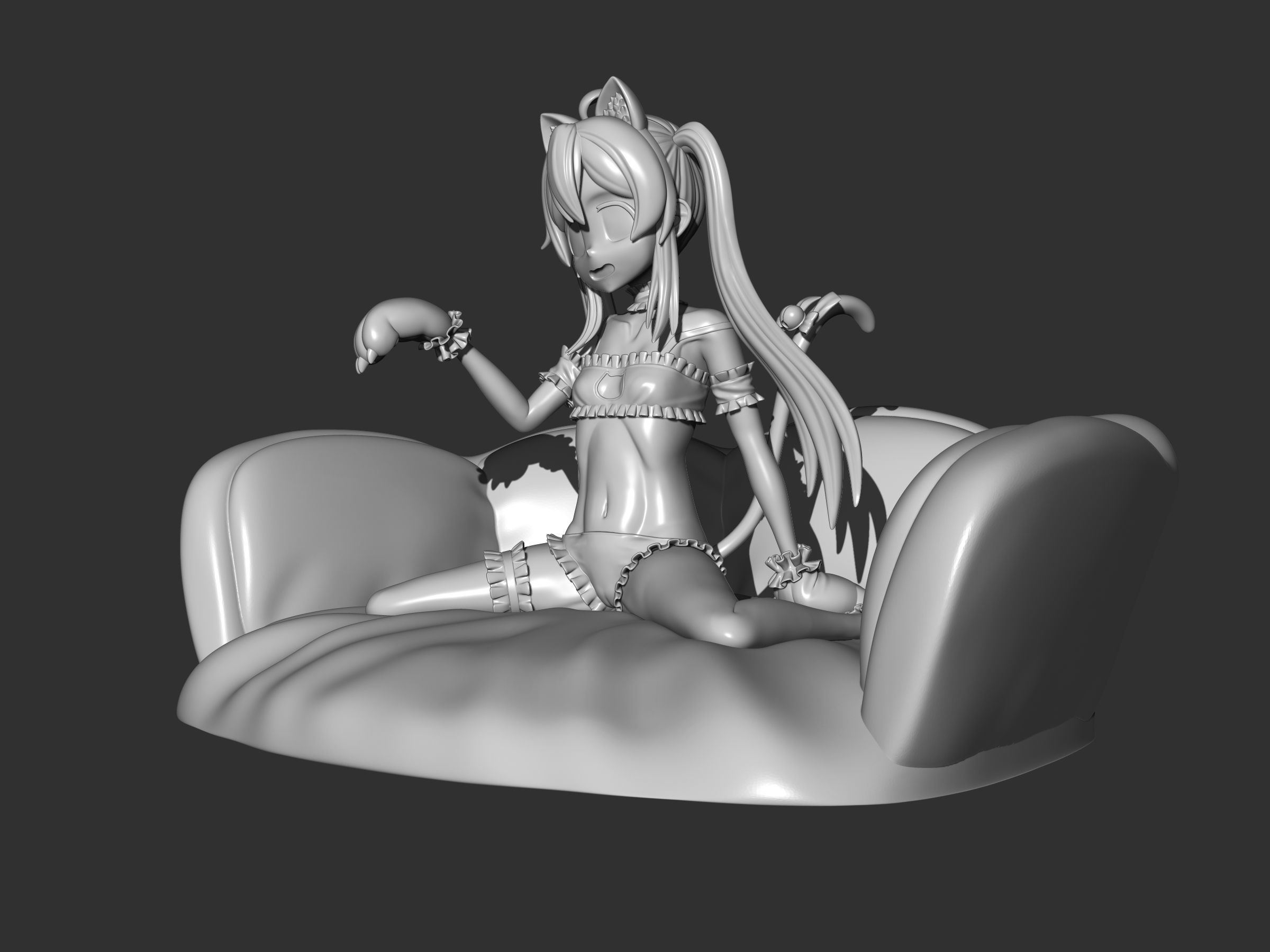 Mahiro oyama cat ver figure 3d 3D print model_9