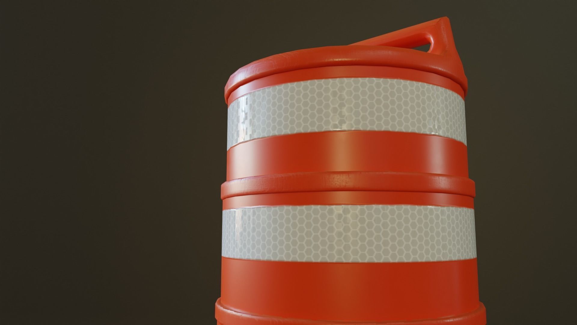 Cone Barril Low-poly 3D model_4