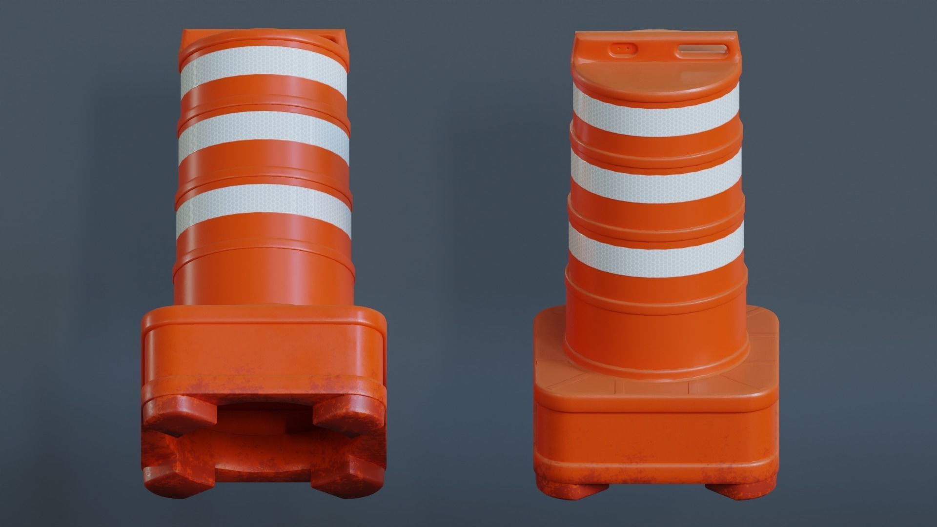 Cone Barril Low-poly 3D model_3