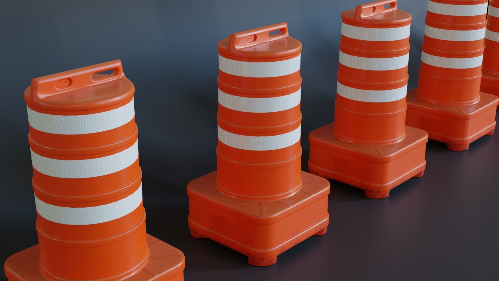 Cone Barril Low-poly 3D model_1