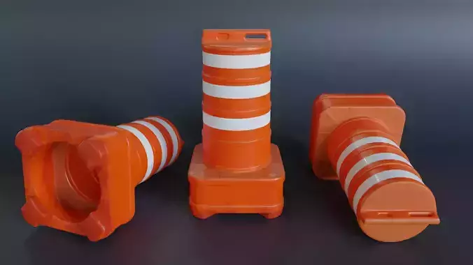 Cone Barril Low-poly 3D model