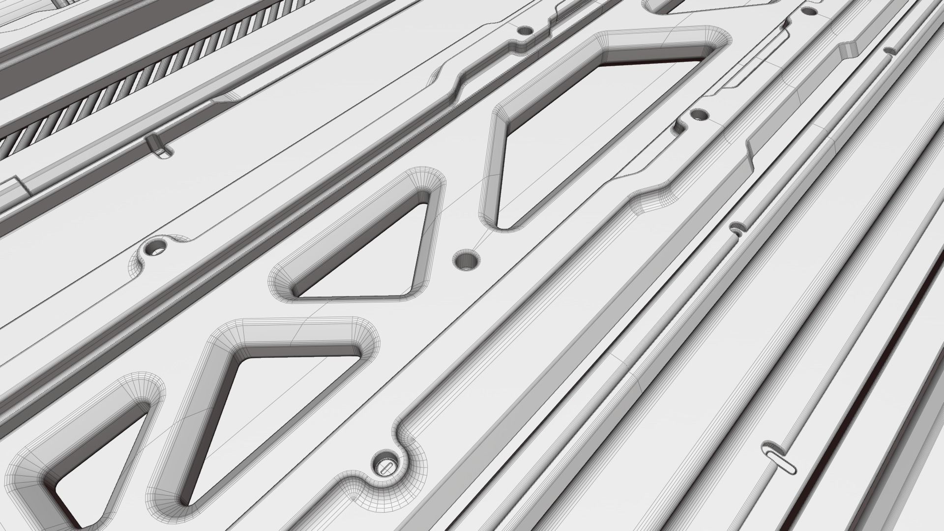 Scifi Trim Sheet High Poly  3D model_5