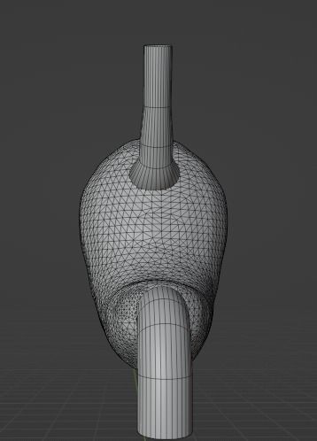 HUMAN STOMACH - ANATOMY Low-poly 3D model_3