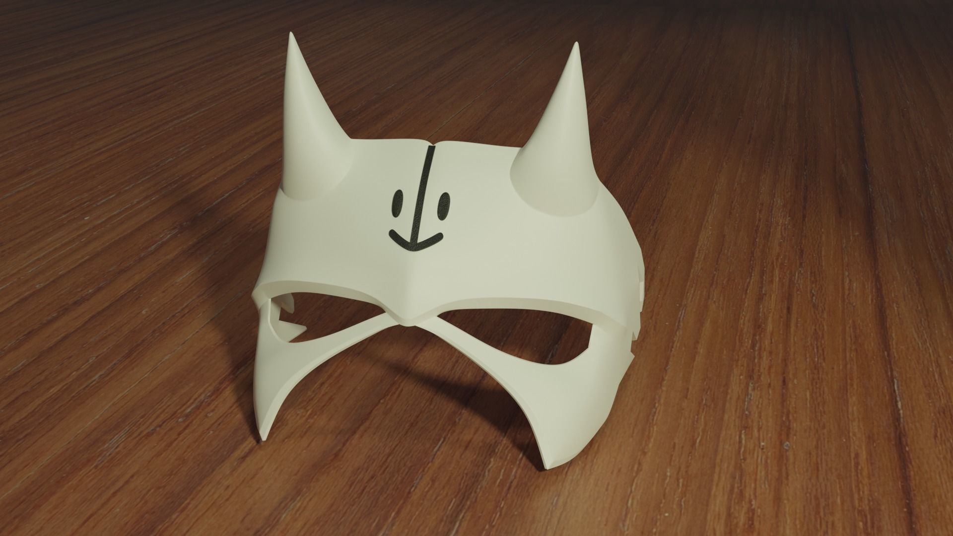 Hakuoro Mask from Utawarerumono - Printable 3D Model 3D print model_1