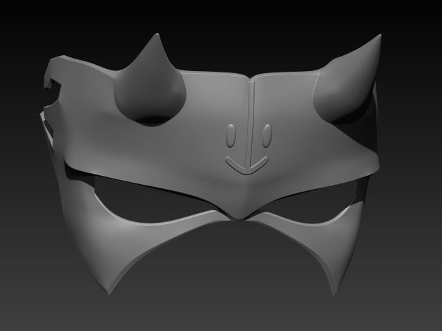 Hakuoro Mask from Utawarerumono - Printable 3D Model 3D print model_2