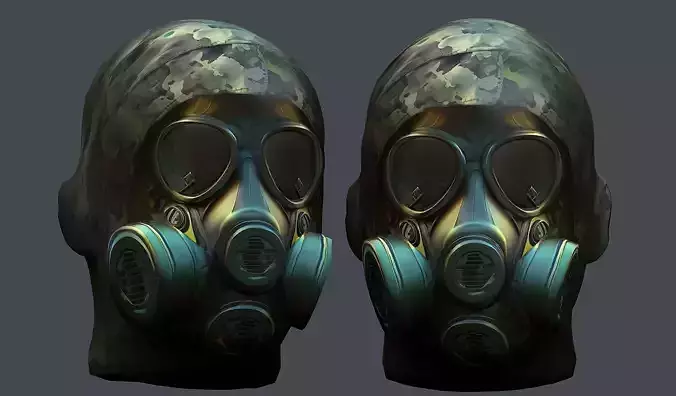 Helmet 3d model military combat Military Low-poly