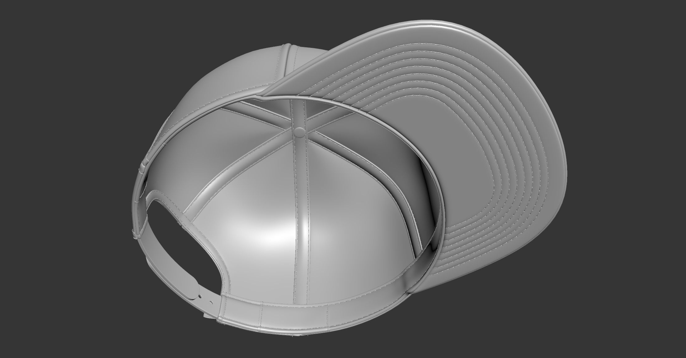 Baseball Hat 3D model_20