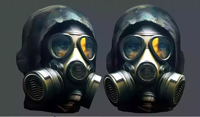 Helmet 3d model military combat Military  Low-poly 3D model