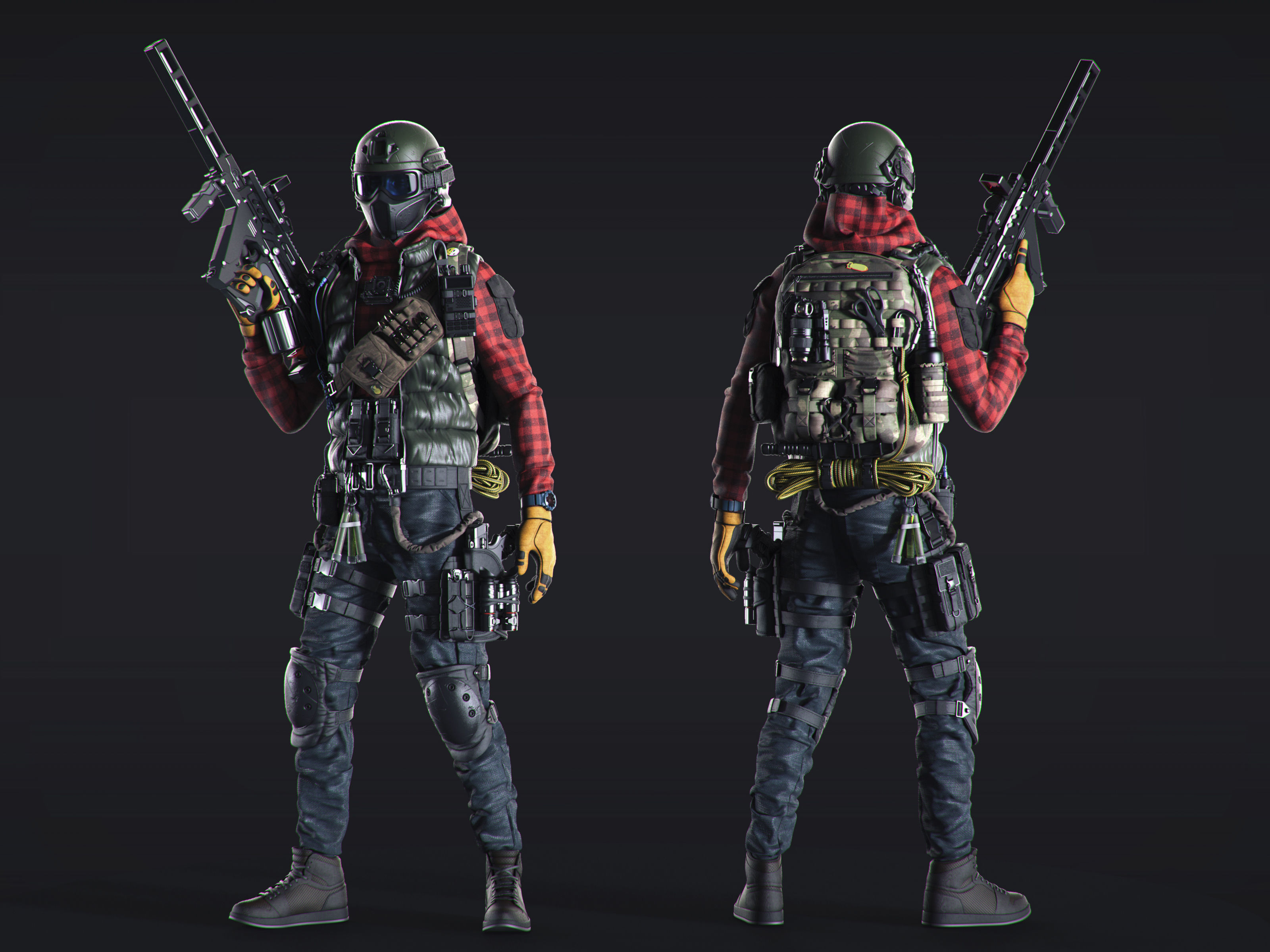 50 HQ Poses 3D models of soldiers 3D model_6