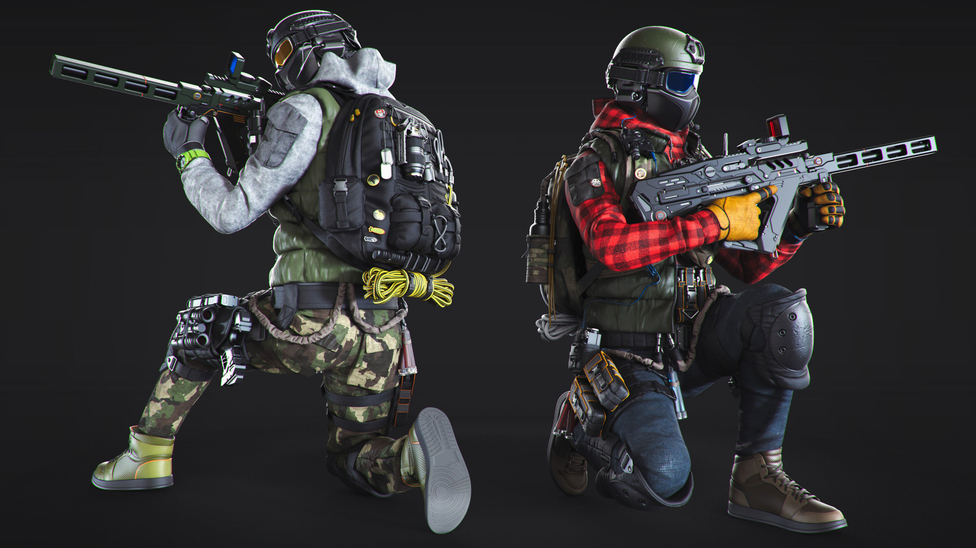 50 HQ Poses 3D models of soldiers 3D model_3