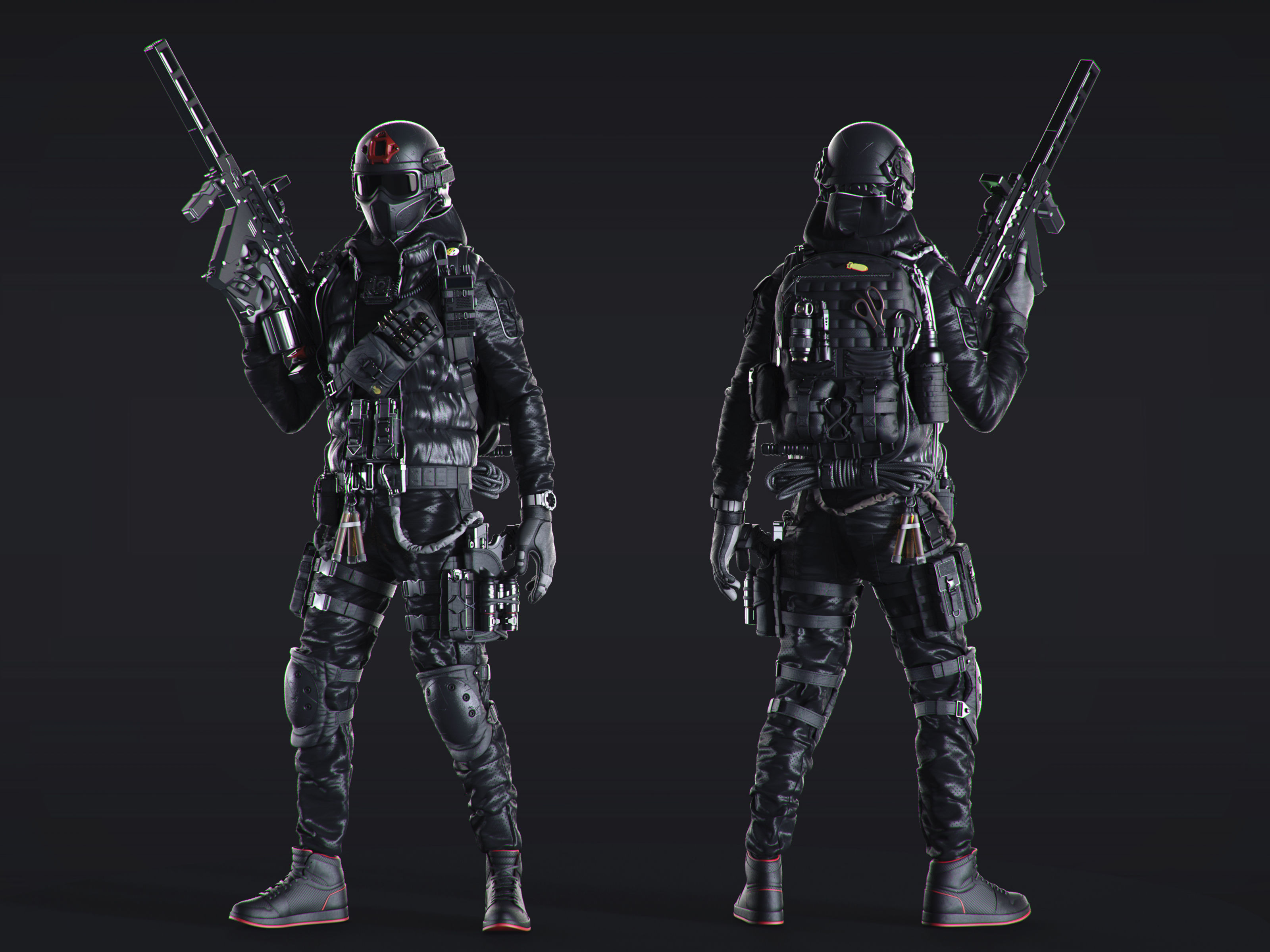 50 HQ Poses 3D models of soldiers 3D model_7