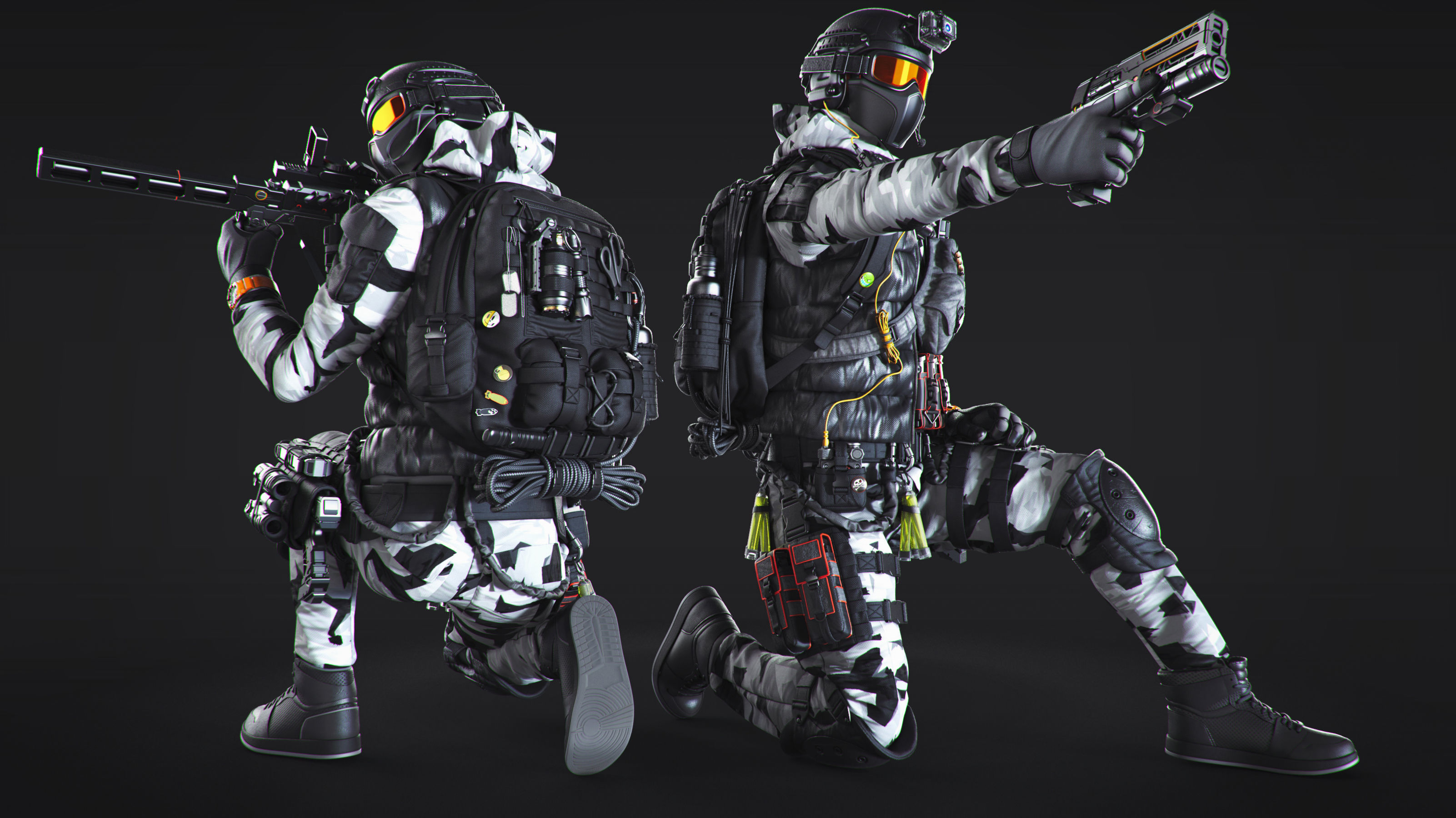 50 HQ Poses 3D models of soldiers 3D model_1