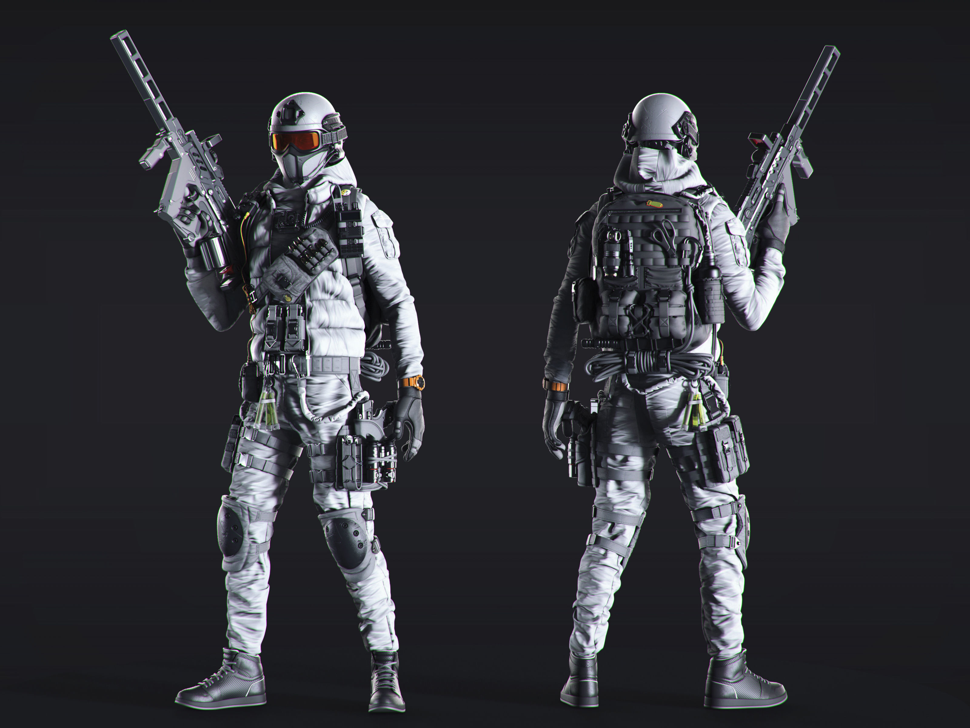 50 HQ Poses 3D models of soldiers 3D model_12